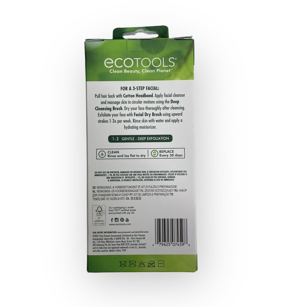 EcoTools Cleanse & Prep 3 Piece Kit For Boosting Skincare Routine - Picture 2 of 3